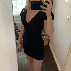 Black brandy Melville wrap dress